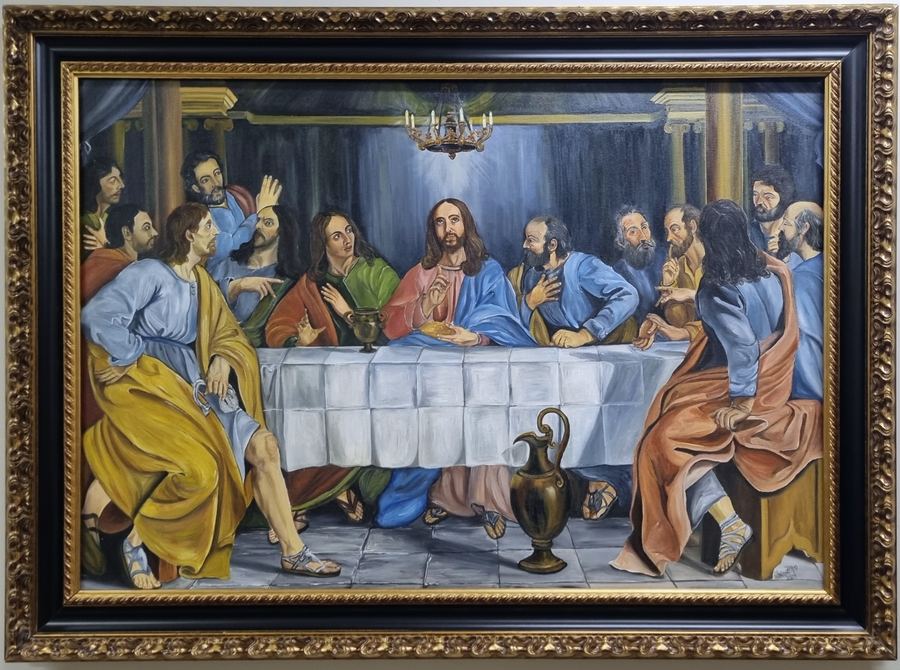 Releitura da Obra XVI
 "A Ultima Ceia", de Philippe de Champaigne (1652)
130 X 90
Acrílico sobre tela
2023