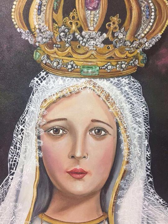 Nossa Senhora de Fátima, 1,37 x 0,87. acrílico sobre tela, 2017.