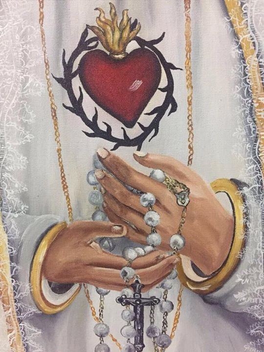 Nossa Senhora de Fátima, 1,37 x 0,87. acrílico sobre tela, 2017.