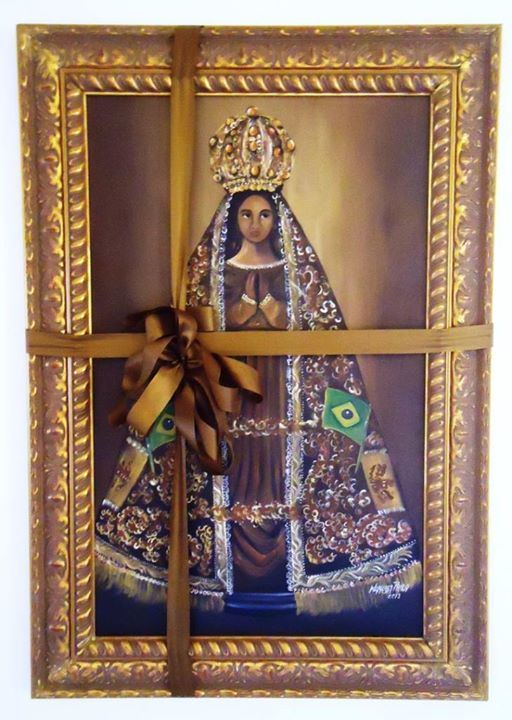 Nossa Senhora Aparecida III, acrílico sobre ela, 50 x 70, Brasil 2013.