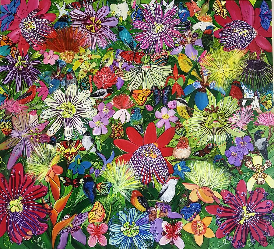 Mistura Brasileira XXXII - Pássaros, 100 x 90, Brasil 2018 Roma