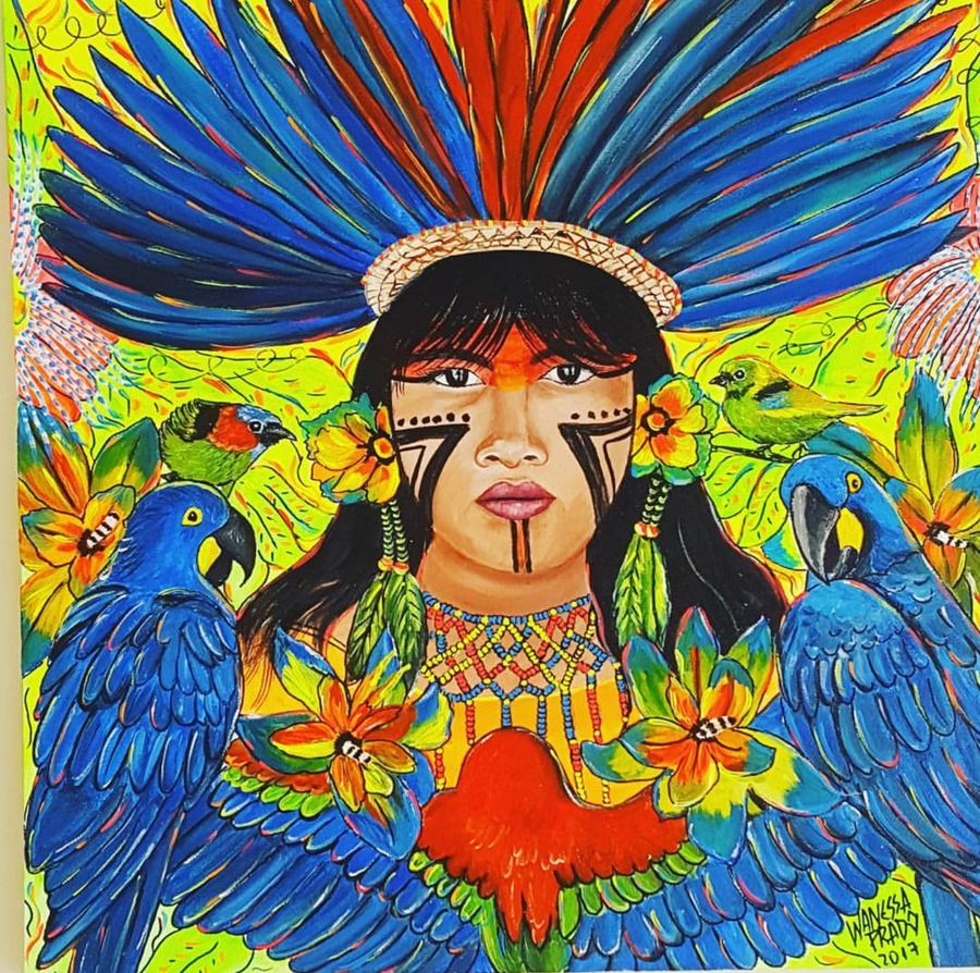 Mistura Brasileira XXVII, Série ÍNDIOS KARAJÁS, 50 x 50, a/s/t, Brasil 2017