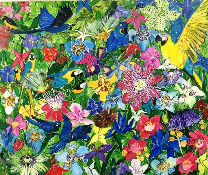 Mistura Brasileira XVIII, (O Ipê Verde) 100 x 120, ast, Brasil 2014