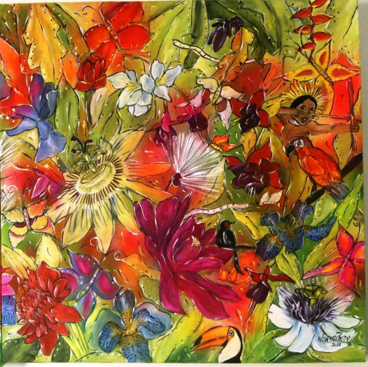 Misturas do Brasil VI, acríico sobre tela, 70 x 70, Brasil, 2011.