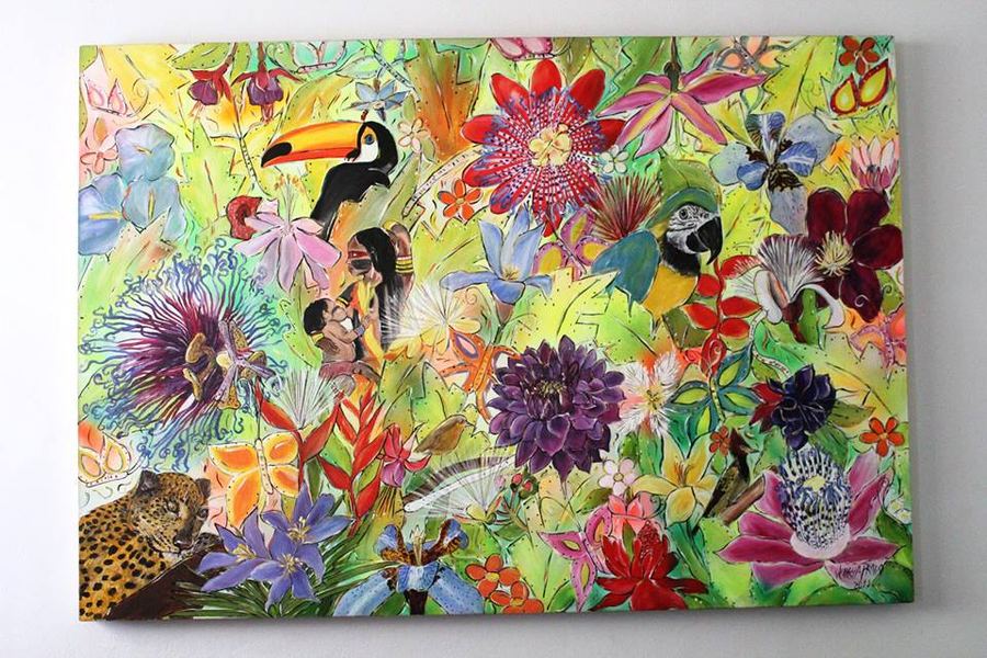 Nova tela, Mistura Brasileira V, acrílico sobre tela, 90 x 130, Brasil, 2011.