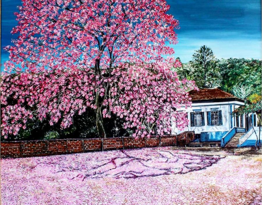 "O Ipê Rosa II"
120 x 150
acrílico sobre tela espatulado,
Brasil 2017.
