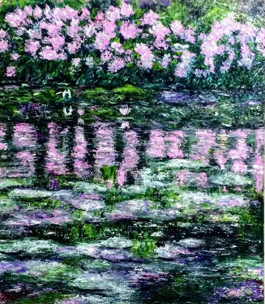 Giverny XVI, 70 x 80, acrílico sobre tela, Brasil 2014.