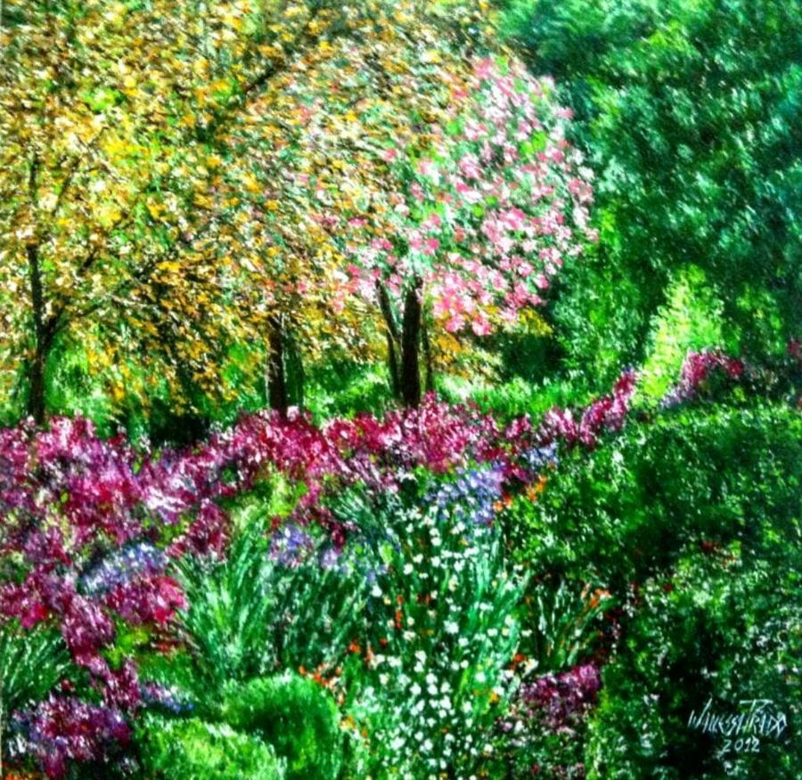 Giverny VII, acrílico sobre tela espatulado, 90 x 100, Brasil 2012.
