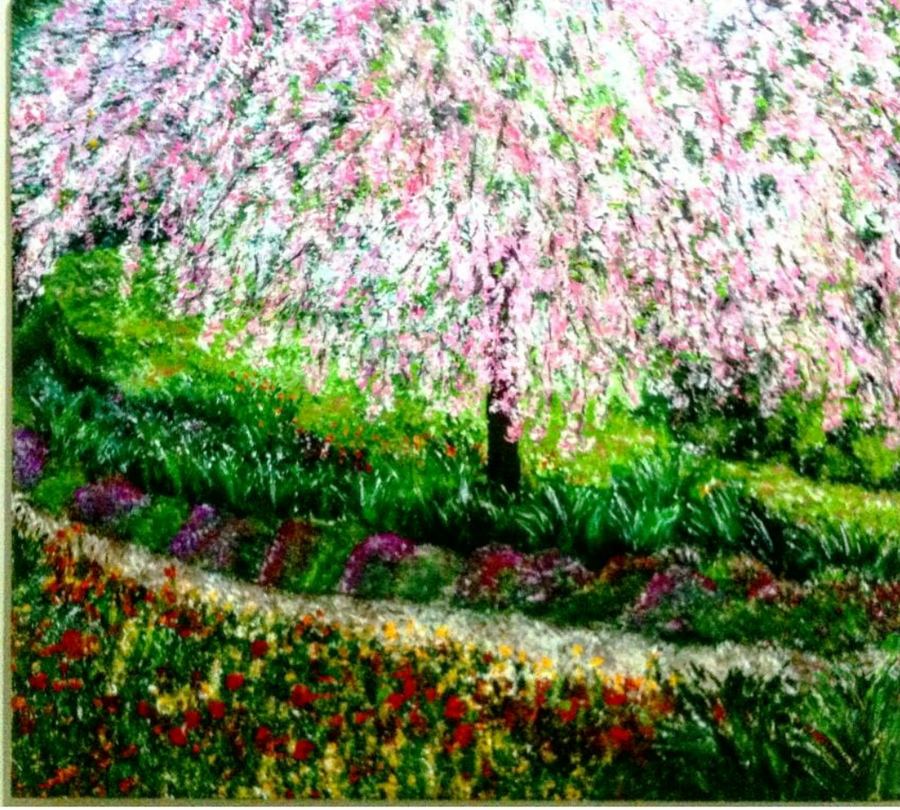 Giverny VI , acrílico sobre tela espatulado, 90 x 100, Brasil 2012.