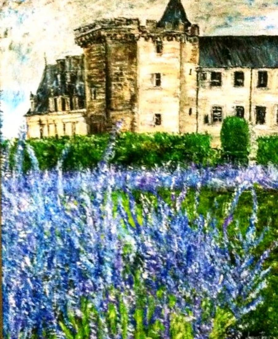 Chateau de Villandry, acrílico sobre tela espatulado, 80 x 60, Brasil 2010.
