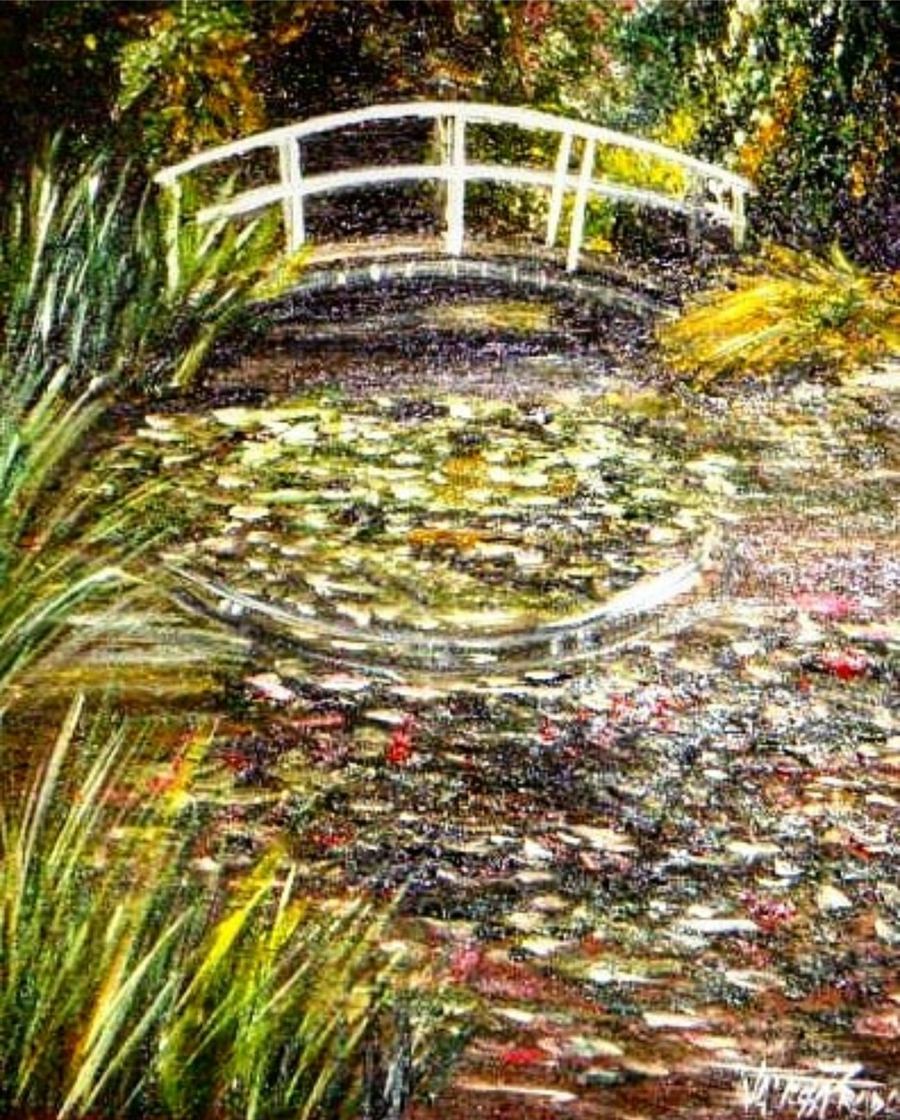 Giverny III (Jardim Monet), acrílico sobre tela espatulado, 40 x 60, 2009