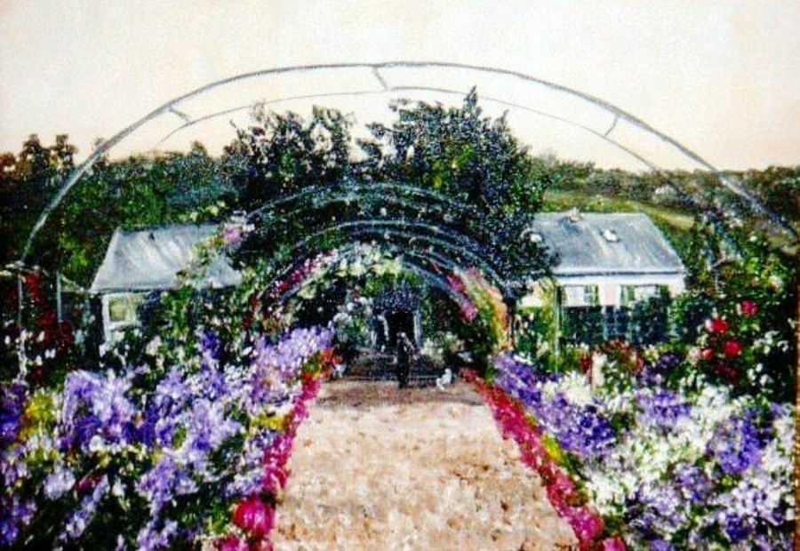 Giverny II (Jardim Monet), acrílico sobre tela espatulado, 60 x 80, 2009.