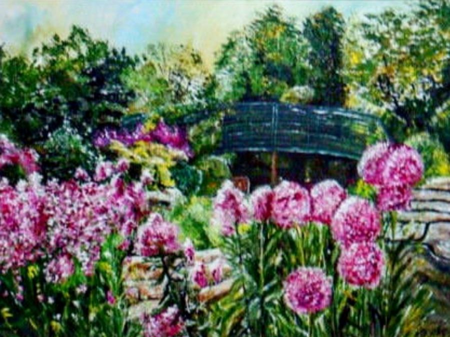 Giverny I Jardim Monet, acrílico sobre tela espatulado, 100 x 130, Brasil 2009.
