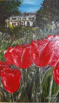 Giverny IV (Tulipas Monet), acrílico sobre tela espatulado, 60 x 80, 2009.