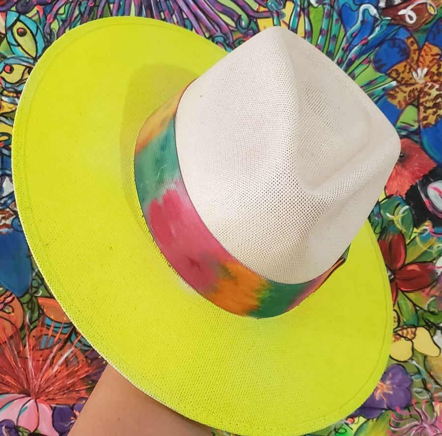 Nacional Aba Amarelo Neon, Faixa Tie Dyie