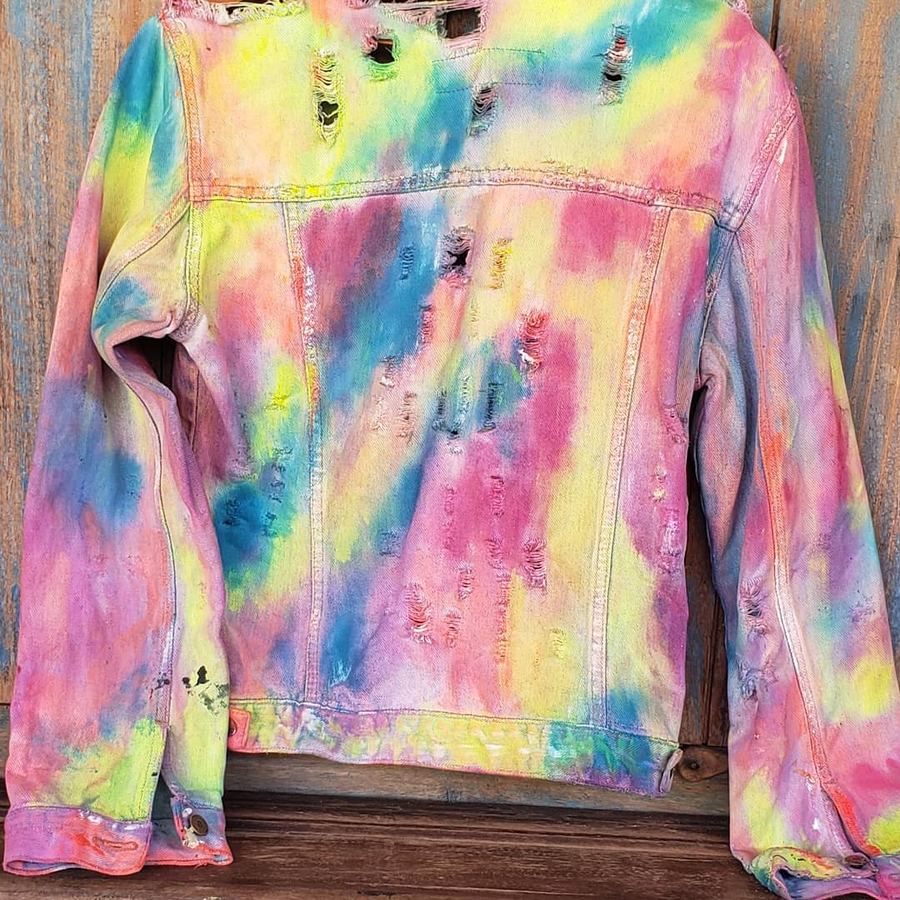Jaqueta Jeans tie dye